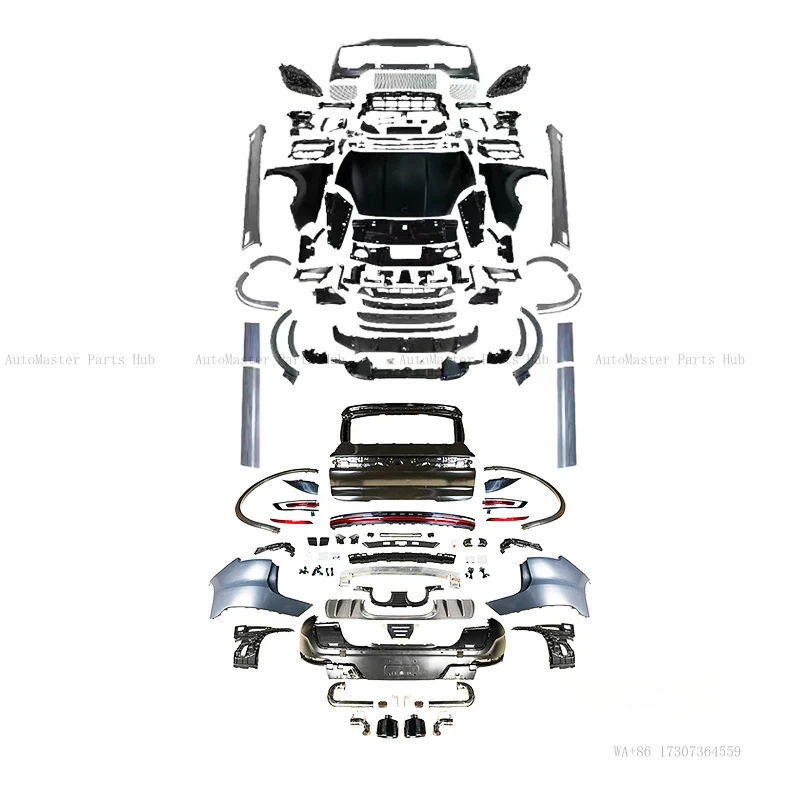 

Комплект для модификации автомобиля: передние светодиодные фары Turbo GT, задний багажник, противотуманные фары из полипропилена, обвес для 2024 года