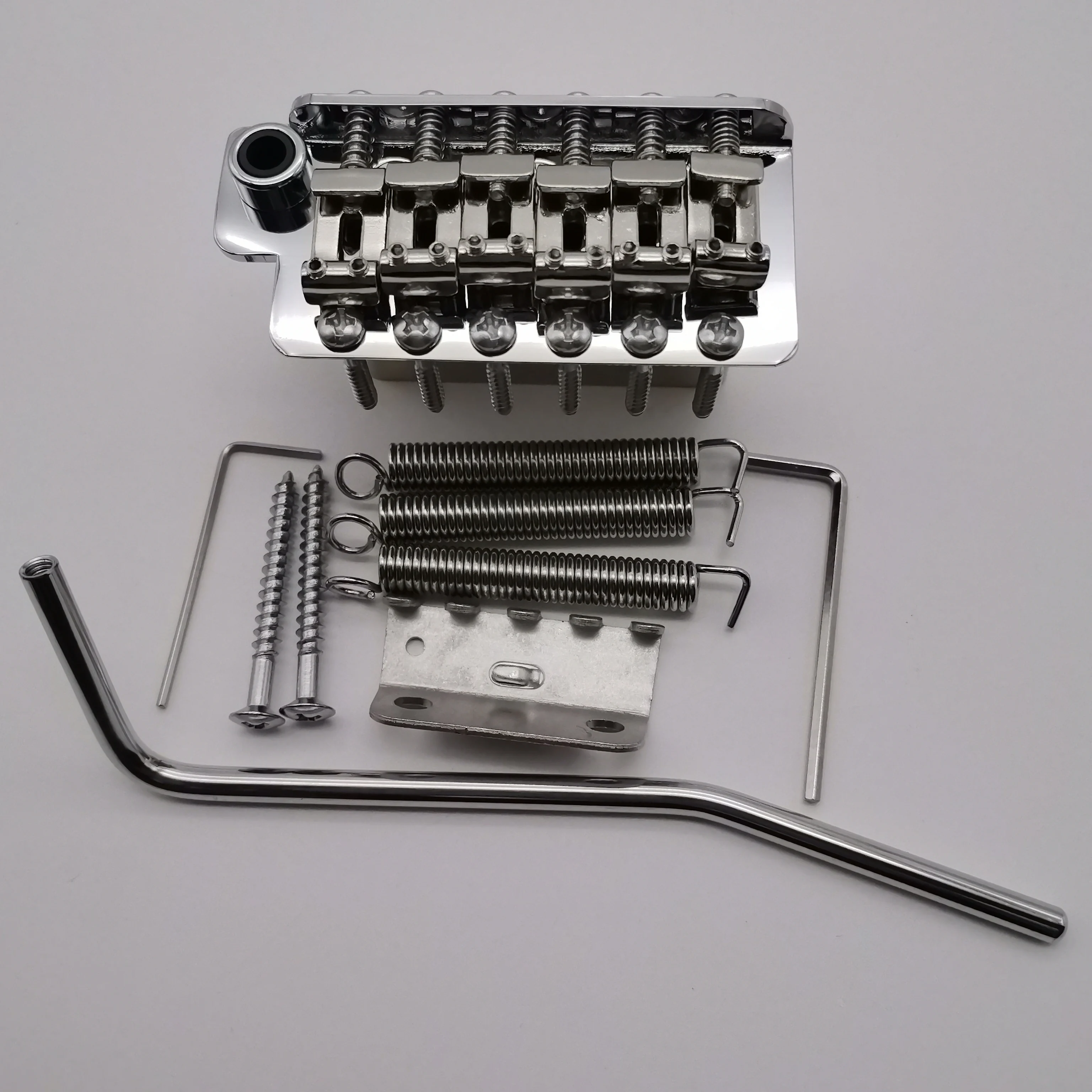Upgraded 6-Point Tremolo Vibrato Bridge, Iron Vintage Saddles with Brass Block HRC58