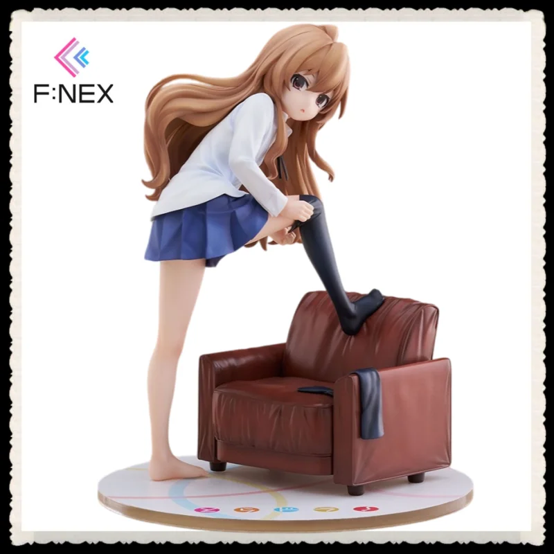 In Stock 100% Original F:NEX 1/7 Toradora! Taiga Aisaka Anime Figure With Sofa Accessory PVC Collectible Statue Model Toy 18cm