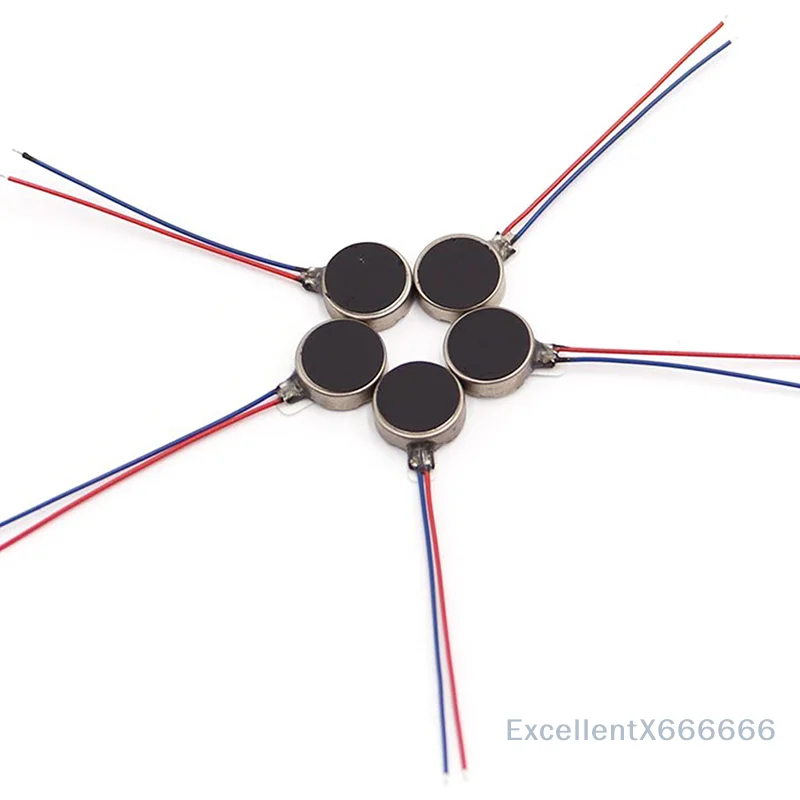 2 PCS 1027 Mini Vibration Motors Flat Coin Button-Type Micro DC 3V 12000rpm Vibrating Motor for Mobile Cell Phone Pager
