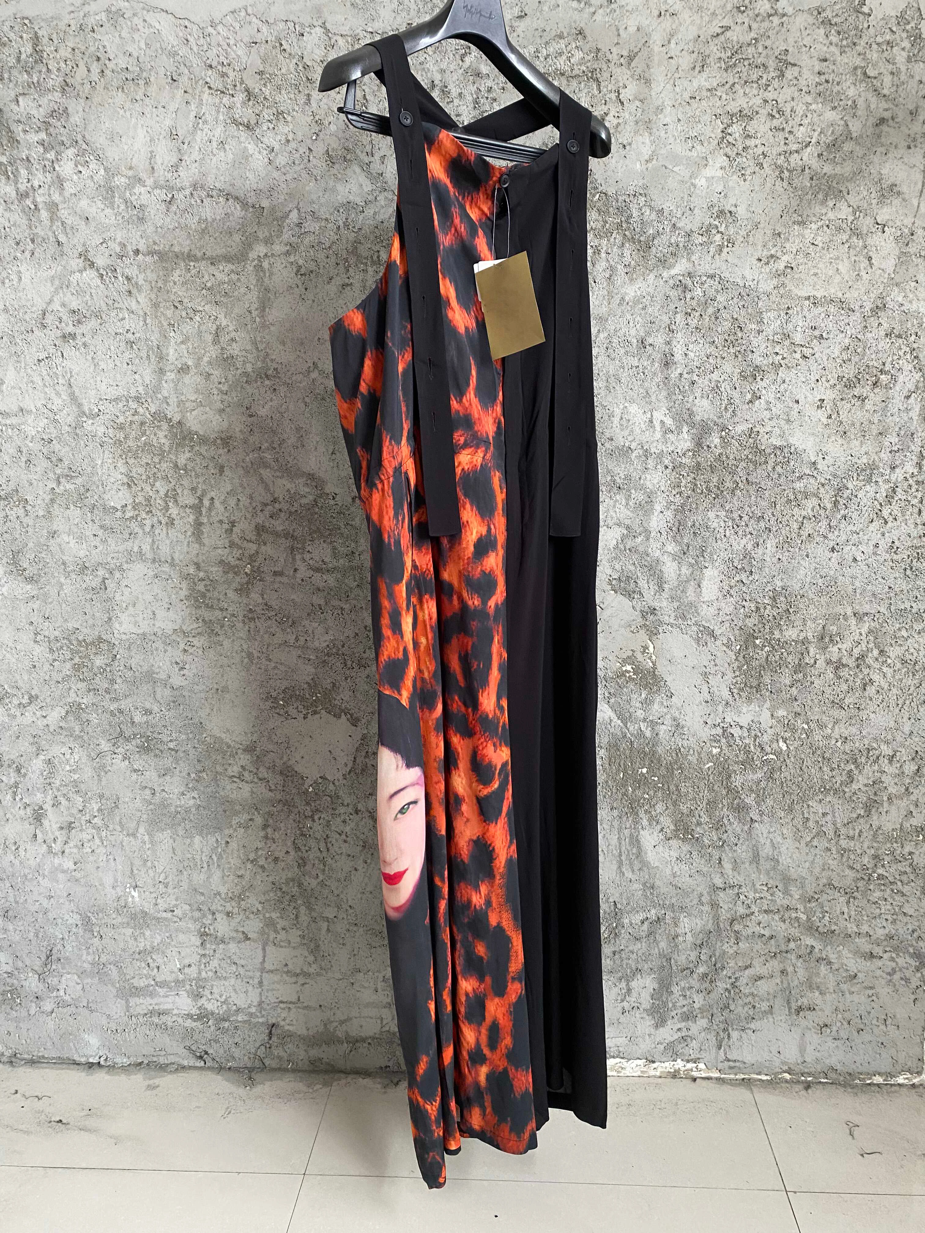 TOP-YAMAMOTO leopard print overalls, overalls skirt, overalls, niche design