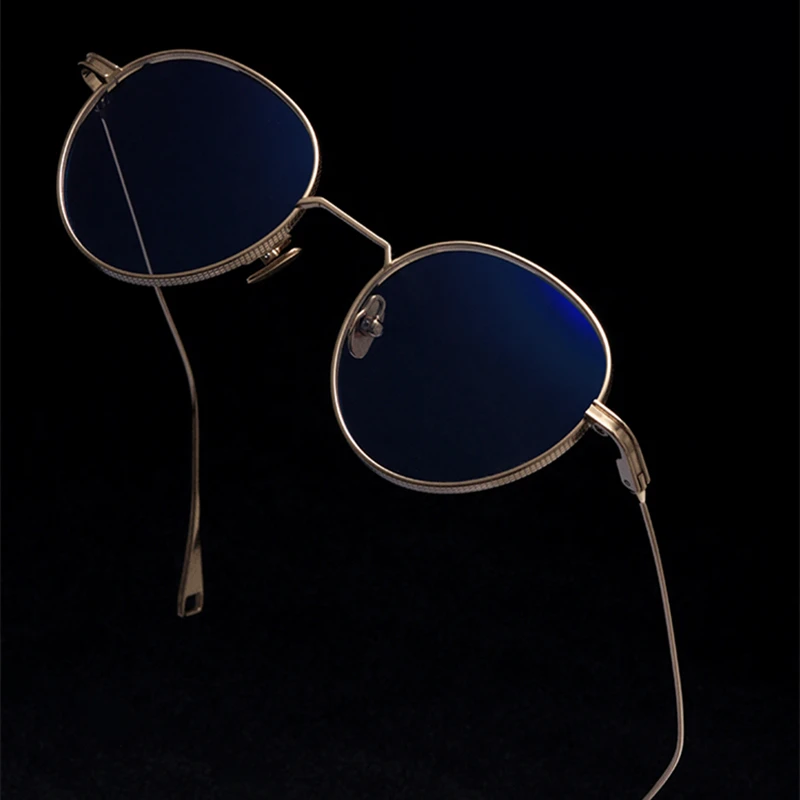 

Vintage Pure Titanium Round Optical Eyeglasses Men Retro Myopia Glasses Frame Women Handmade Trendy Prescription Reading Eyewear