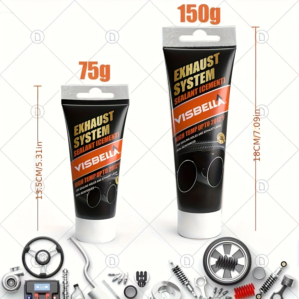 High Temperature Sealant Car Exhaust Pipe Tailpipe Muffler Motorcycle Repair Auto Repair Tool Paste Glue Automotive Metal