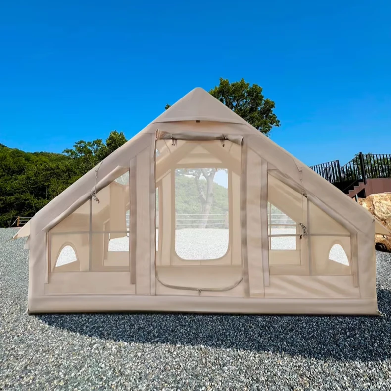 

Портативная уличная роскошная надувная палатка для кемпинга, водонепроницаемый надувной дом