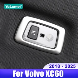 For Volvo XC60 2018 2019 2020 2021 2022 2023 2024 2025 Stainless Steel Car Roof Rear Reading Light Lamp Trim Cover Accessories