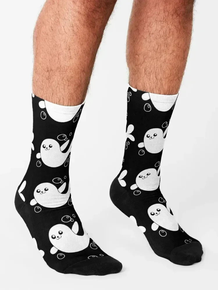 Friendly Seal Says Hi Socks cycling anime sheer gift Men's Socks Women's