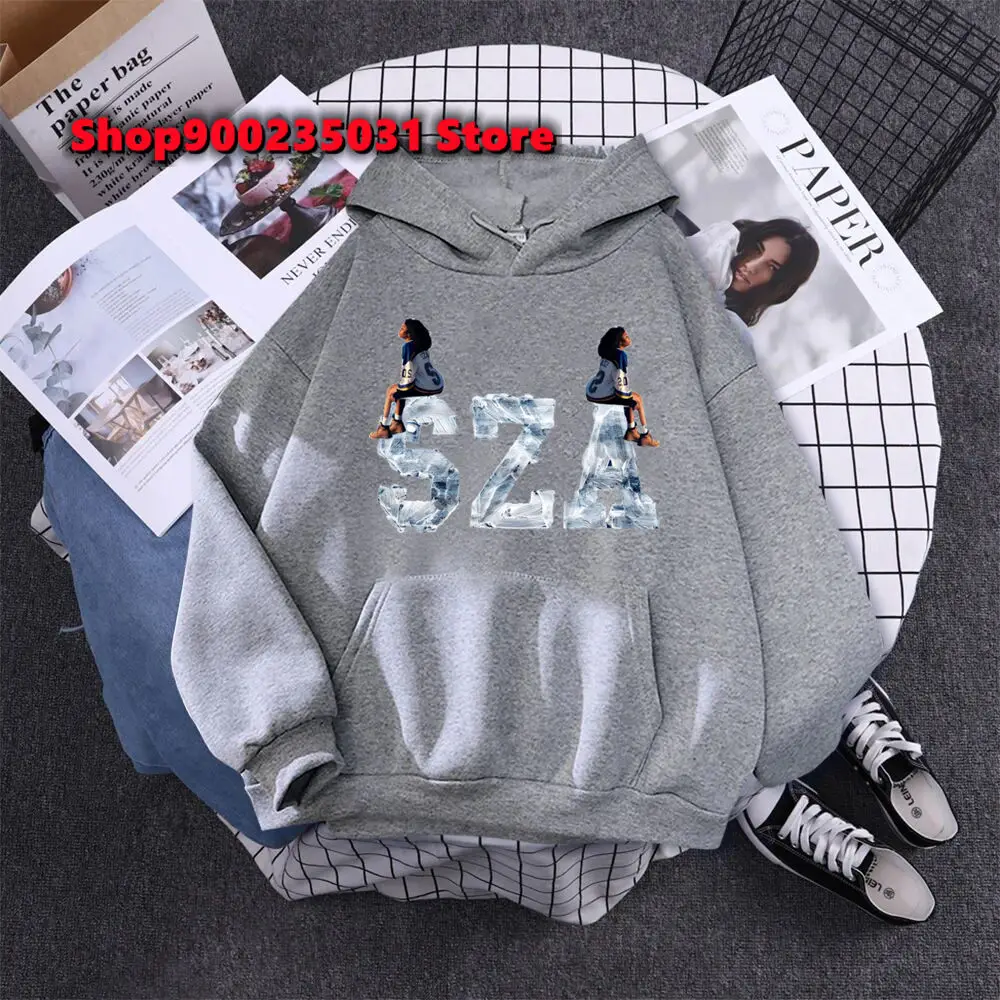 Sza Sos Hip Hop Hoodies Women's Hoodie 2024 New Long Sleeve Rapper Sweatshirts Music Album Graphic Pullover Fans Gift Tops