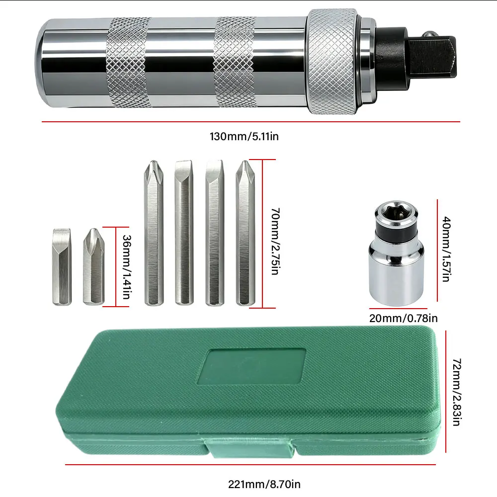 

Professional Manual Screwdriver Household Cordless Screwdriver 7/13PCS DIY Impact Screwdriver Kit Nut Strike Impact Driver Tools