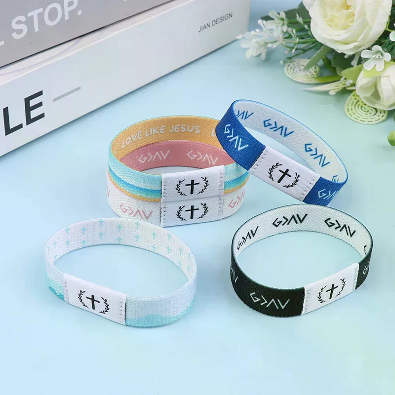 Wearable Bible Bracelet Religious Bracelets Christian Daily Bible Verse Bracelet With NFC RFID Elastic Wristband