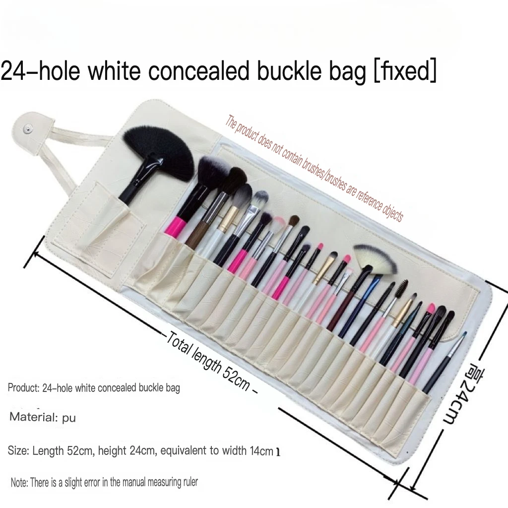 Portable Makeup Brush Storage Bag with Large Capacity 12-hole 18-hole 24-hole Options Makeup Tool Bag Organizer