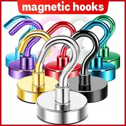 Super Stronger Neodymium Magnetic Hooks,Heavy Duty Hooks, Rare Earth Magnetic Hooks for Fridge,DIY,Home Kitchen