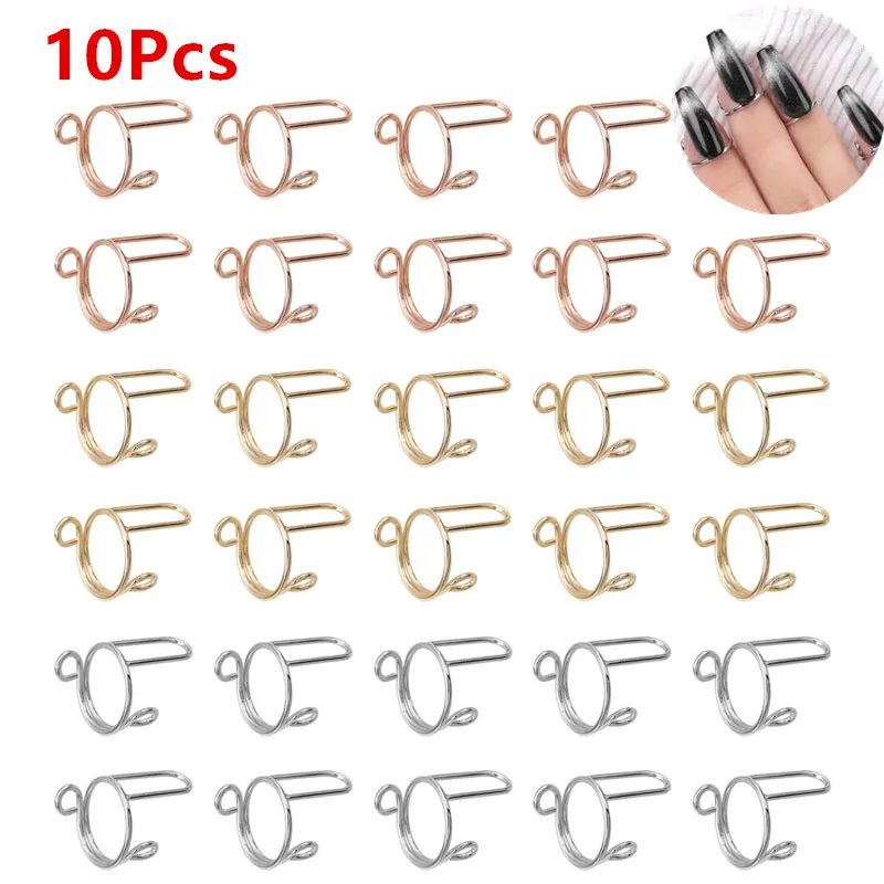 10Pcs Art Rings Adjustable Fingertip Rings Women Party Jewelry Metal Open Rings Material Women Jewelry