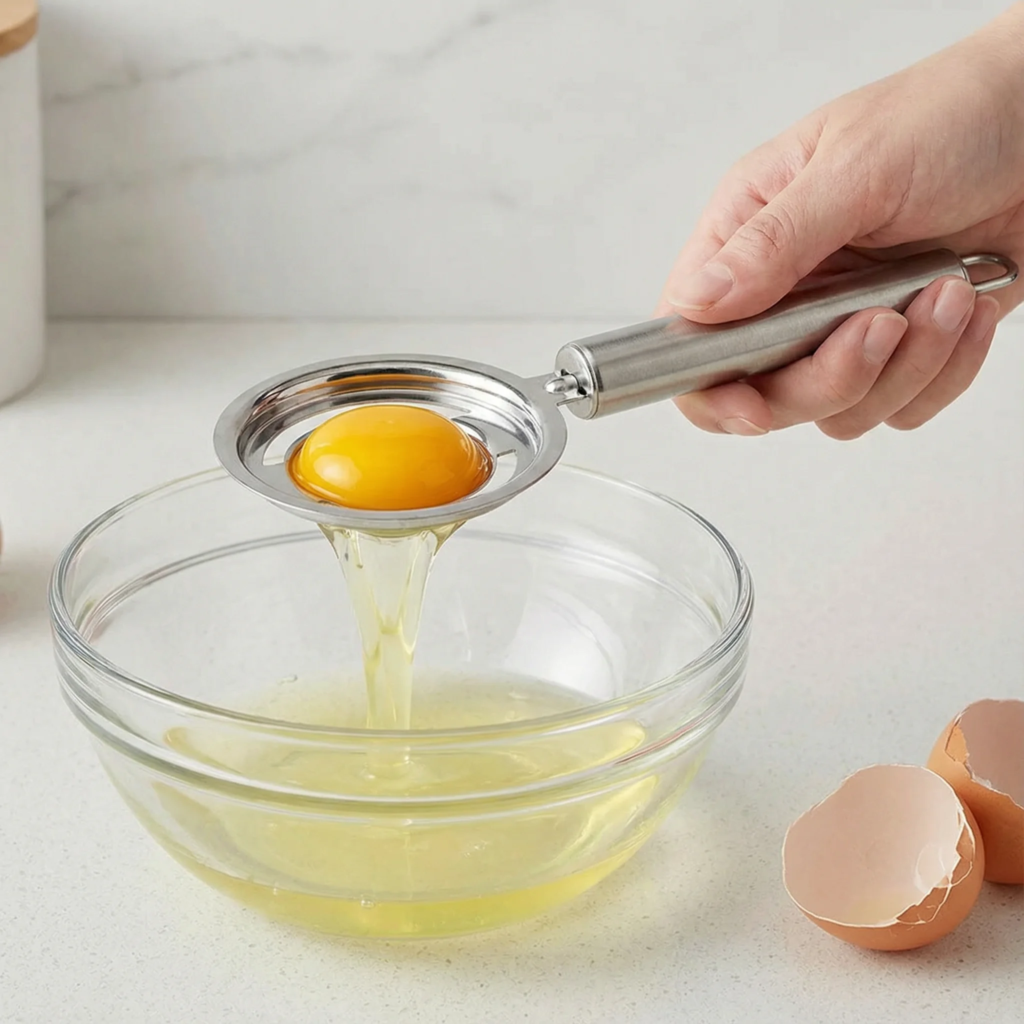 

Сепаратор яичного желтка, недержащий желтка. 23x8 см, легко очищаемый, для выпечки и приготовления пищи