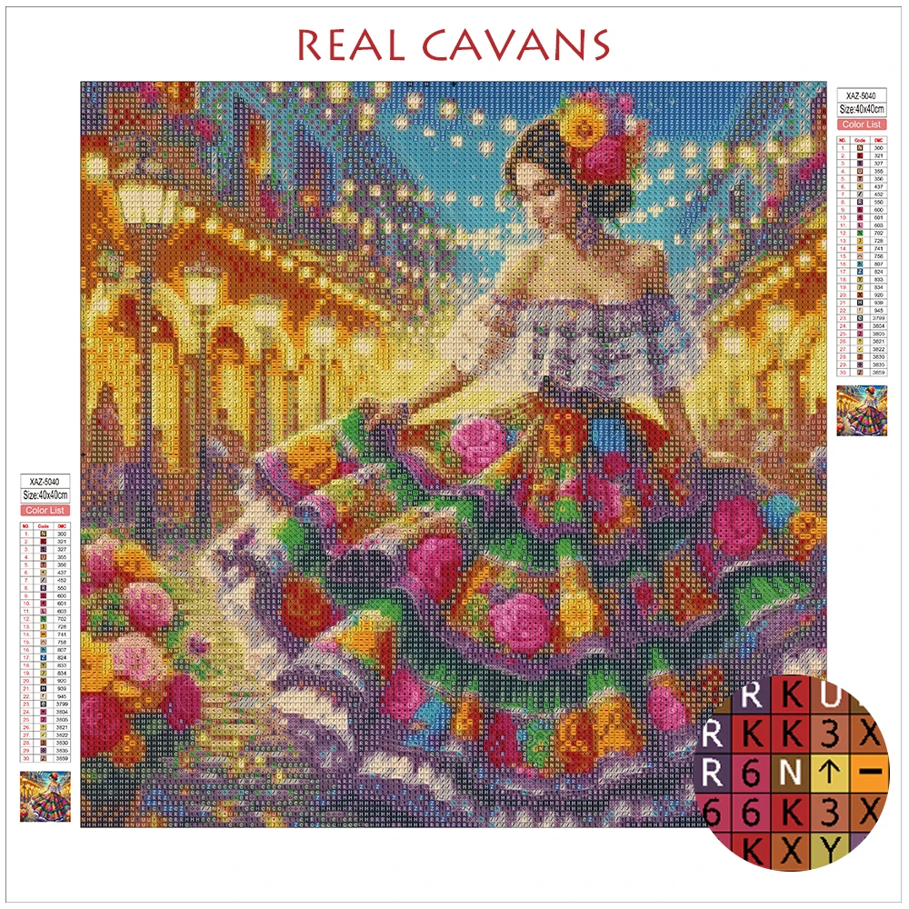 Momoart Woman Diamond Painting Kit Girl Portrait Embroidery Full Square Round Street Mosaic DIY Handmade Gift