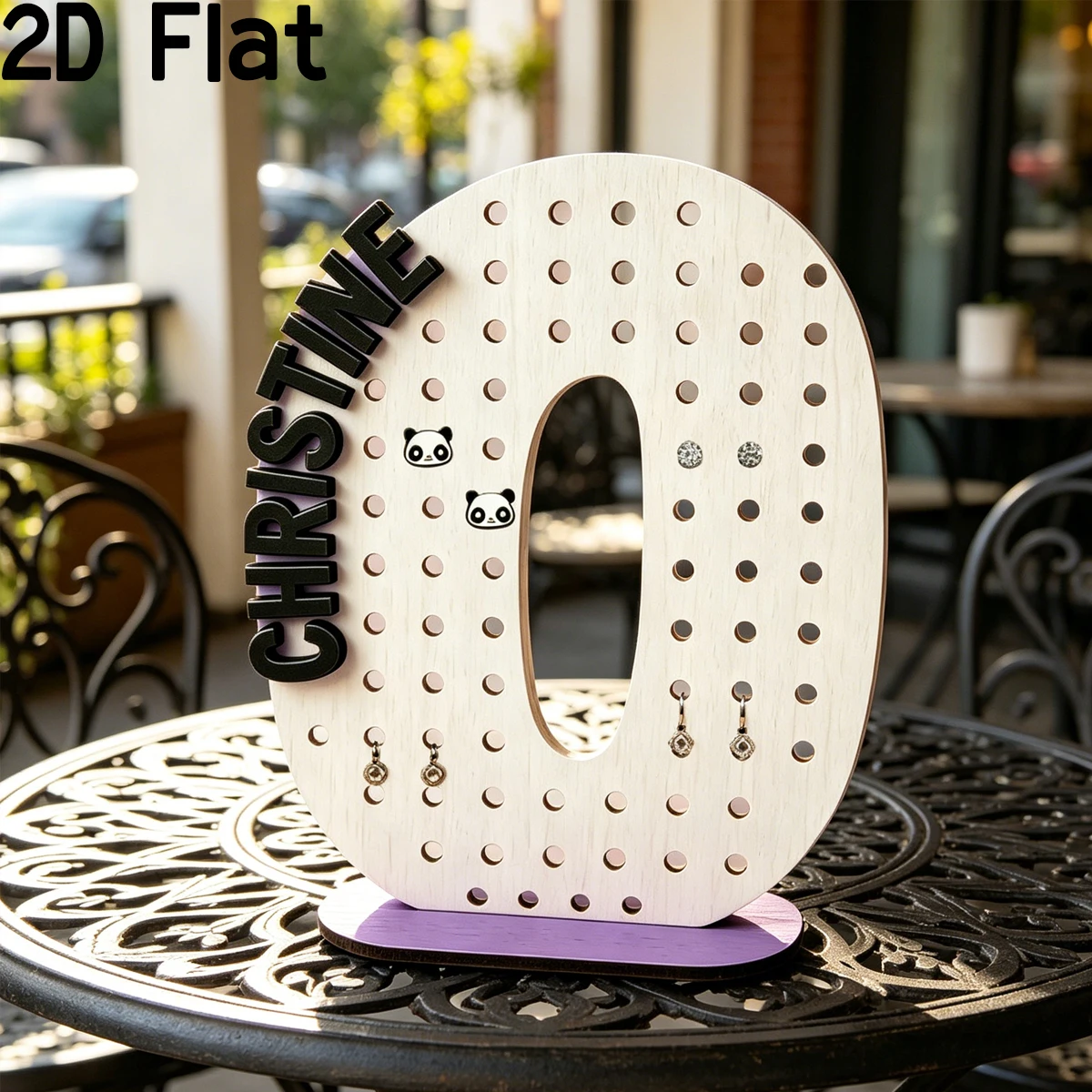 1pc Custom creativity Wood Acrylic Earring Holder: Wooden Jewelry Organizer,Birthday Wedding Party Decor Gifts for Home friend