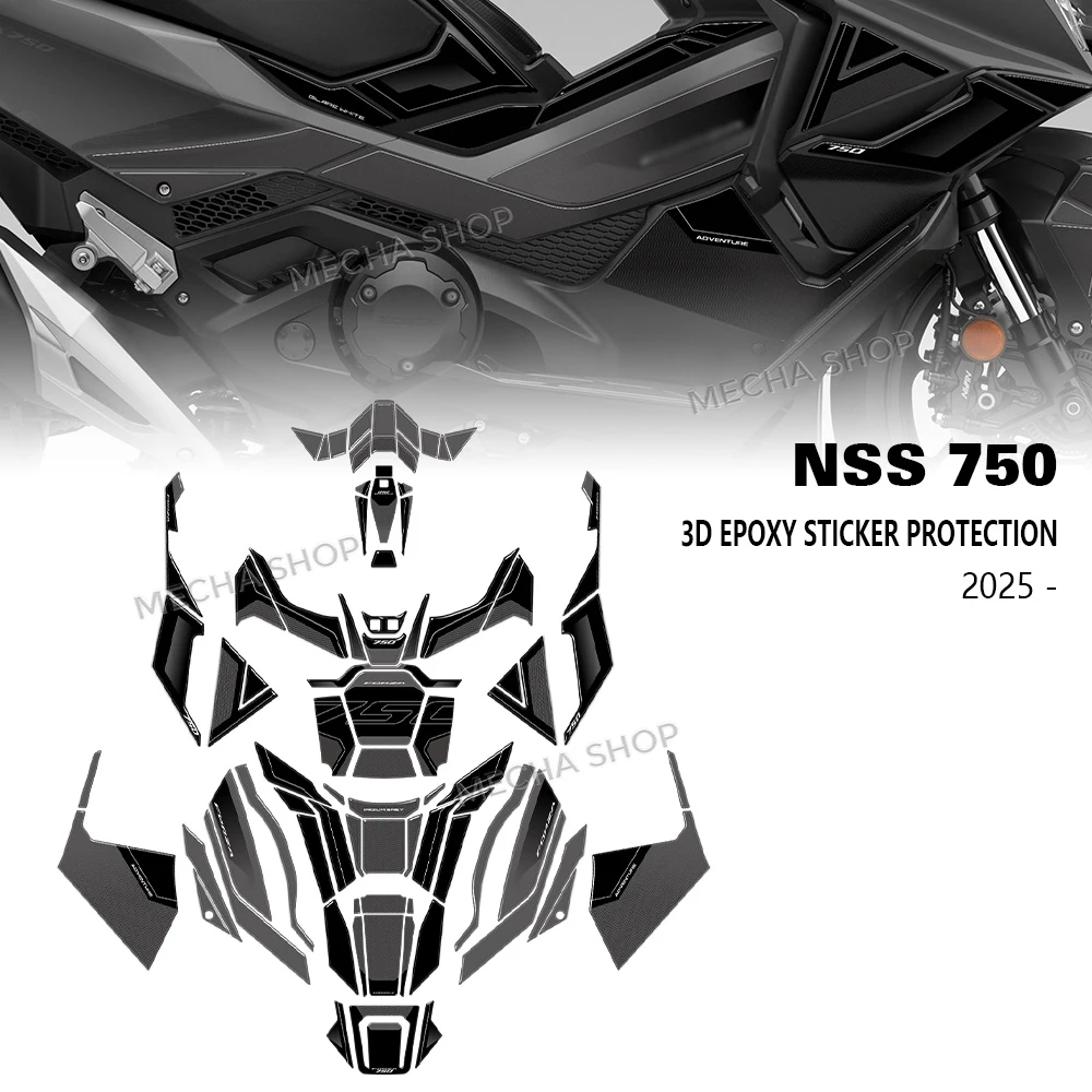 

Наклейка на платформу для NSS750, 3D-наклейка из смолы, защитный комплект, наклейка для скутера