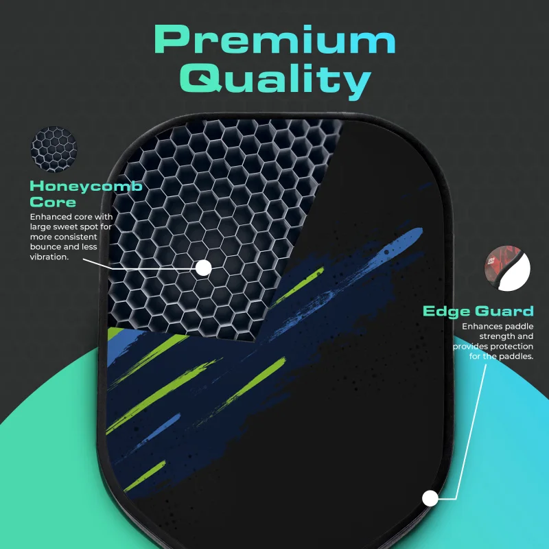 Doorbraak Passie 16mm USAPA Pickleball Paddle Glasvezel Oppervlak Hoge Grit & Spin Unibody Randloze Sport Racket Gift