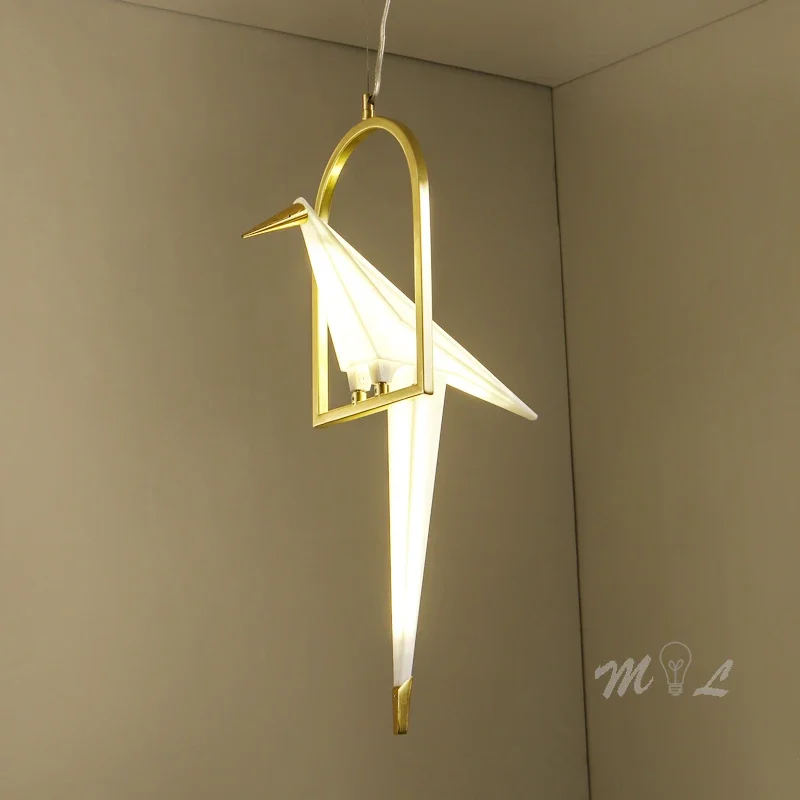 Modern Bird Lamp Pendant Lights Creative Light Bird Home Deco Bird Hanging Lamps Suspension Dining Room Lamp Pendant Living Room