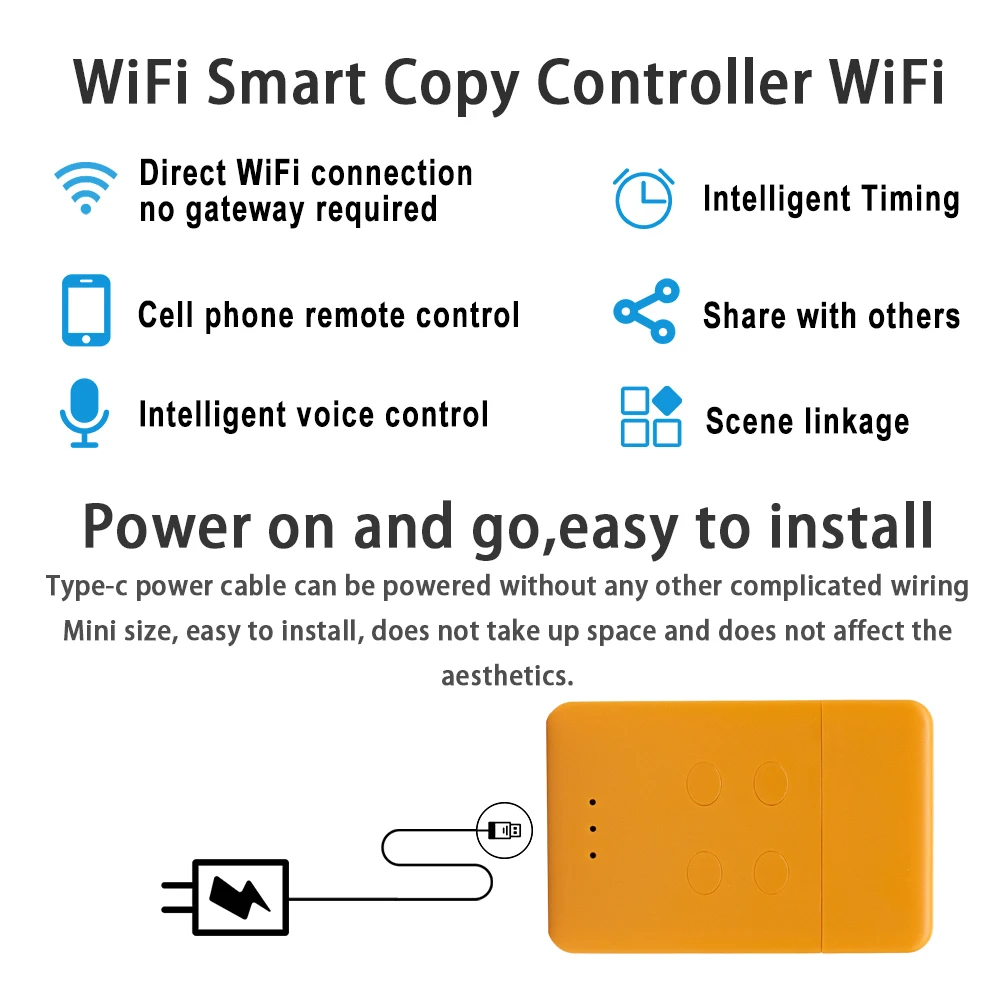 ل Keeloq Wisniowski 433.92 ميجا هرتز الذكية واي فاي التحكم عن بعد تويا RF جسر موصل USB 5 فولت لا الأسلاك مع المحرك المطلوبة اليكسا