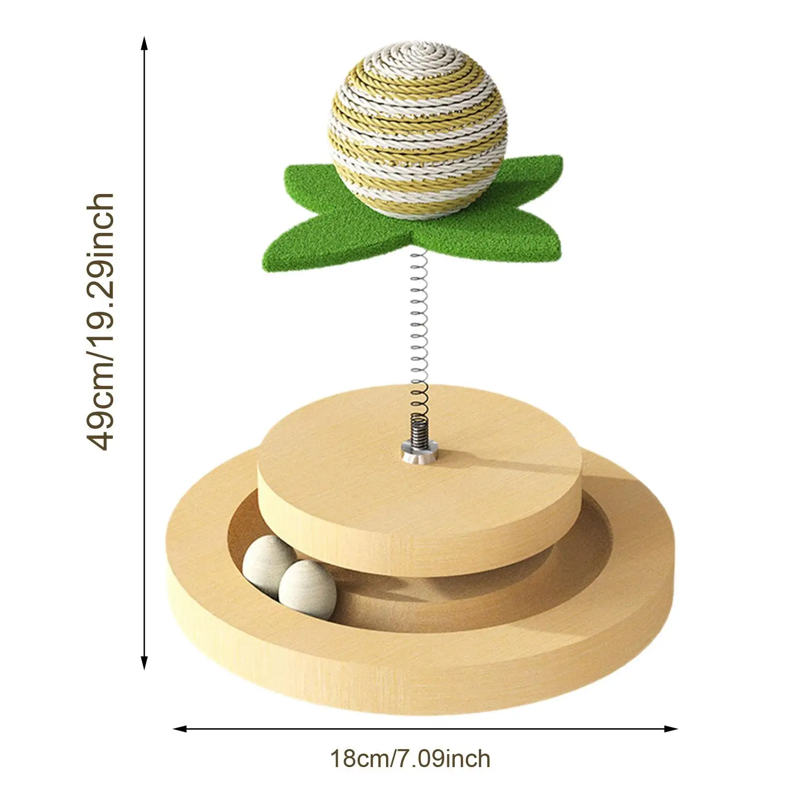 Kat Ball Track Toy Grappige kattenspeelgoedroller voor vervelingskatten Binnenkatten Kitten