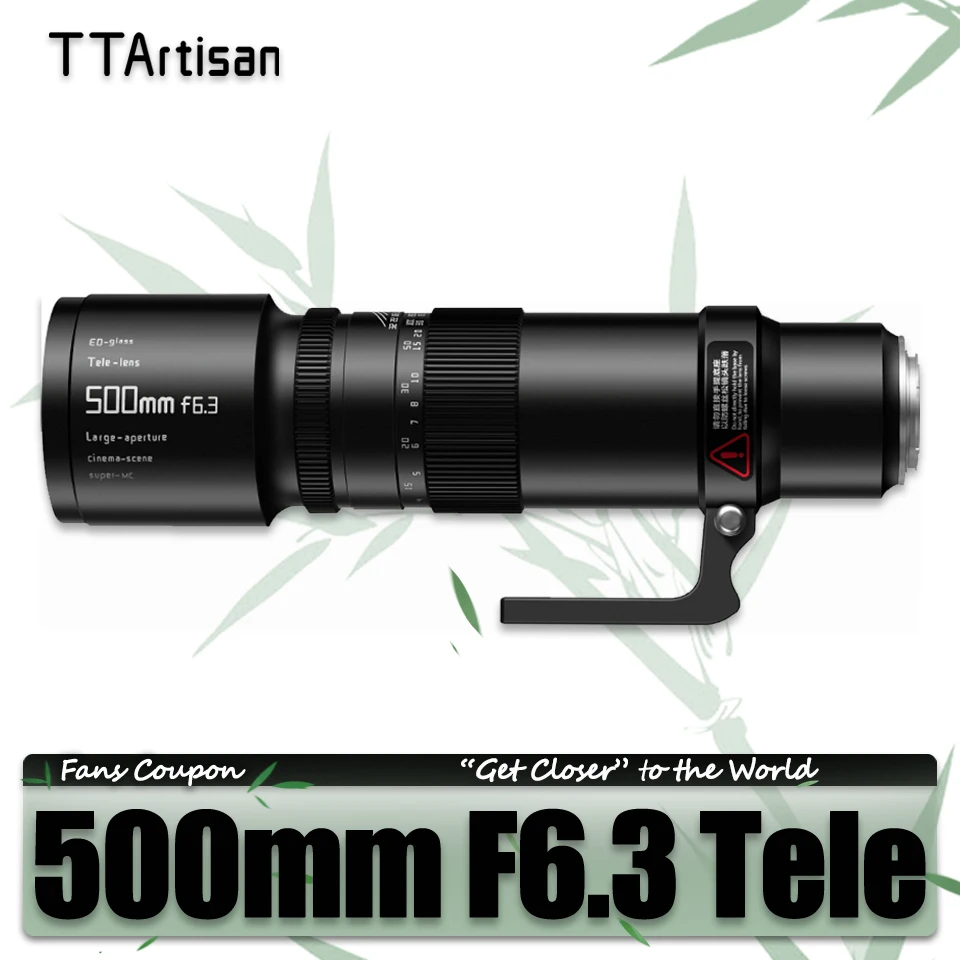 

TTArtisan 500mm F6.3 Full Frame Large Aperture Telephoto Lens for Camera Photography with Sony E GFX Z F Canon EF RF L Mount