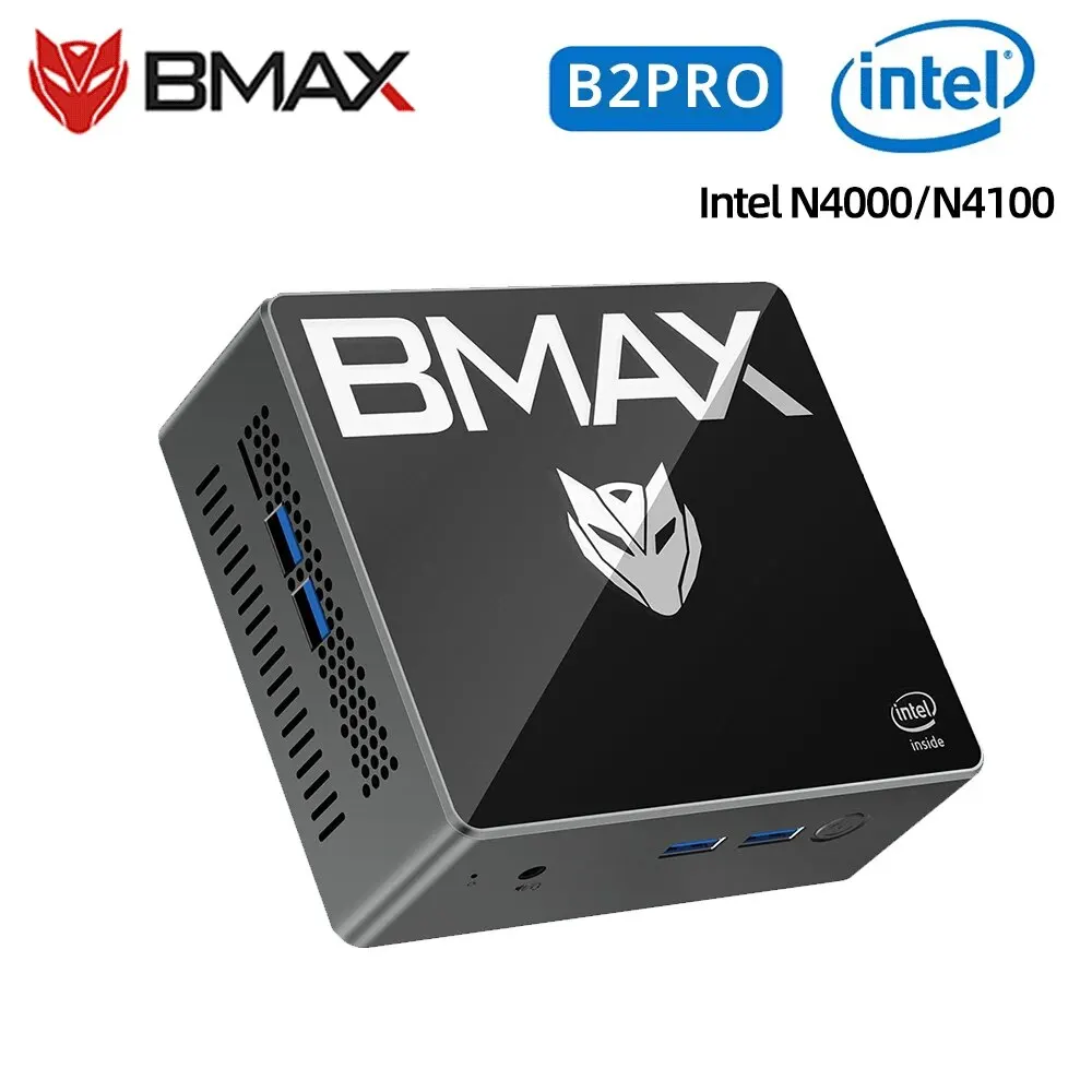 BMAX B2 Pro Mini PC Windows 11 PRO OS PC Alles In Eén HDMI Intel N4000 N4100 8GB RAM 256GB SSD Intel UHD Graphics 600 1000Mbps