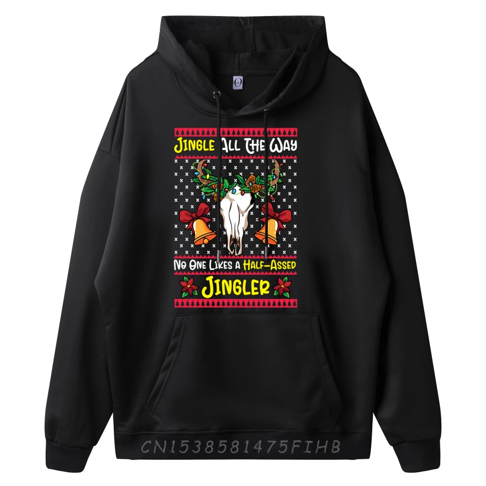 Christmas Cow Skull Jingler Ugly Christmas Country Skull Graphic Tees Luxury Brand Hoodies Vintage Style