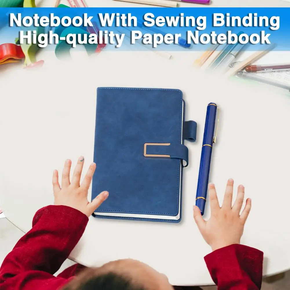 Notebook with Sewing Binding Elastic Pen Insert Journal Versatile A5 Notebook Durable Sewn Binding Smooth Writing for Office