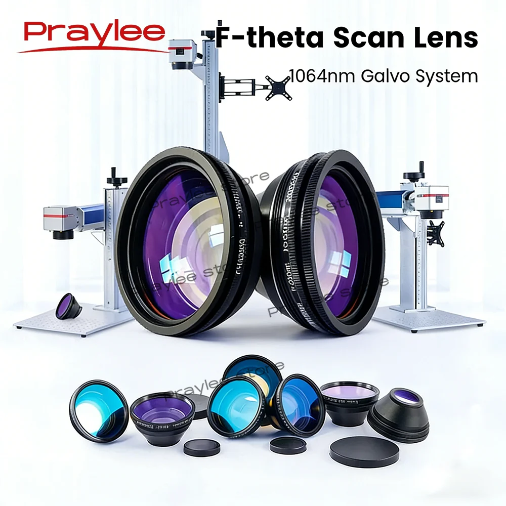 YAG F-theta Scan Lens Field Lens 1064nm 50x50 - 300x300 F63-420mm for 1064nm YAG Optical Fiber Laser Marking Machine Parts