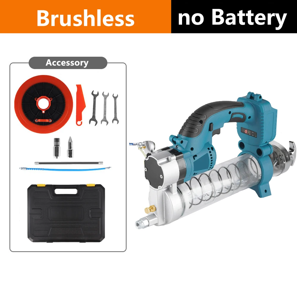 Pistolet do smaru elektrycznego Podofo 10000PSL 689Bar Bezszczotkowy pistolet do smarowania Bezprzewodowy pistolet do smaru z wtryskiwaczem do uszczelniaczy Olejarka do smarowania Brak baterii