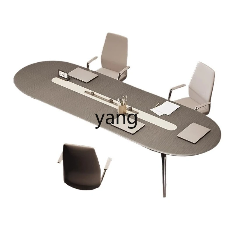 

LTT conference long table simple modern oval small negotiation table and chair combination meeting room table