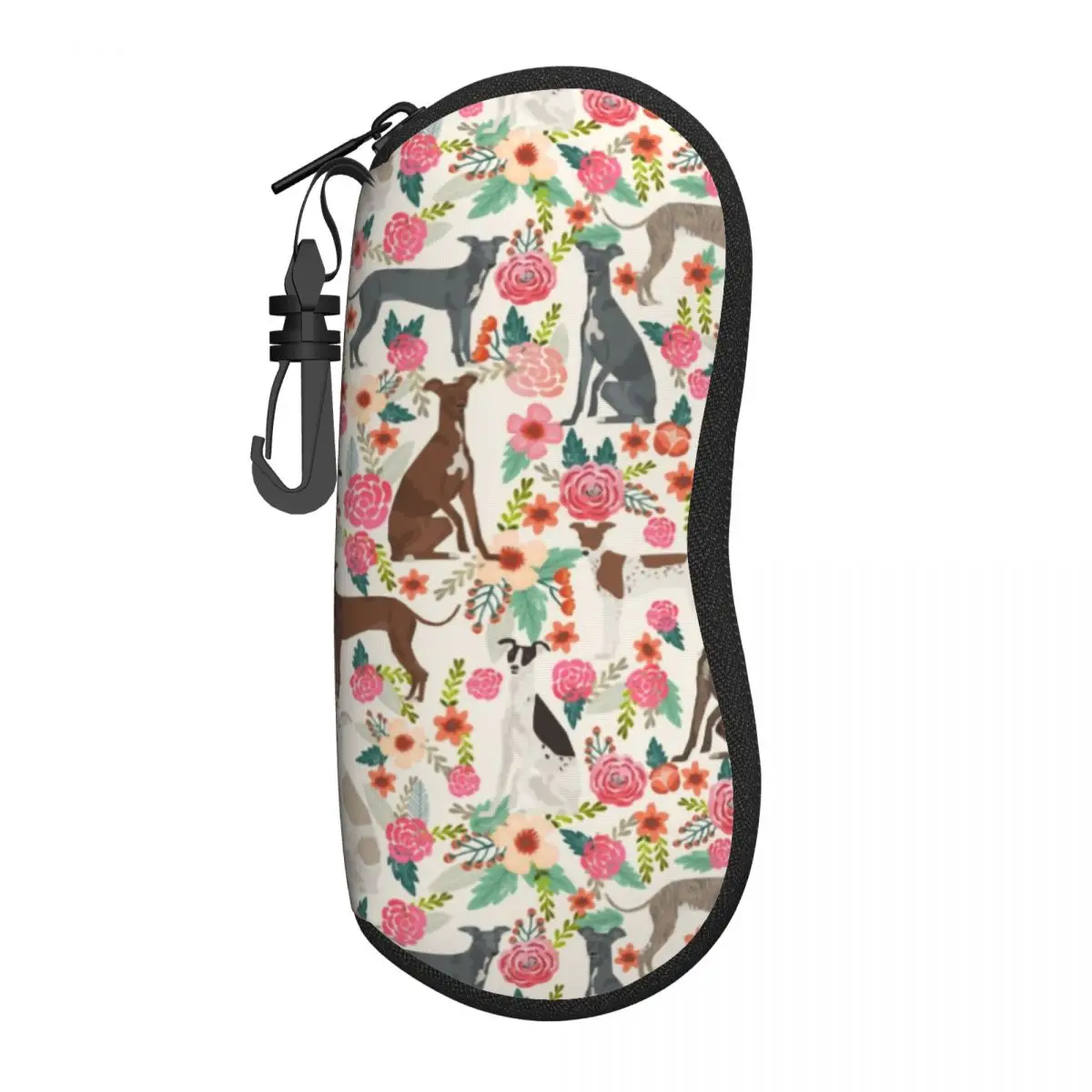 Custom Italian Greyhound Dog Floral Shell Eyeglasses Protector Cases Cool Sunglass Case Sighthound Whippet Dog Glasses Bag