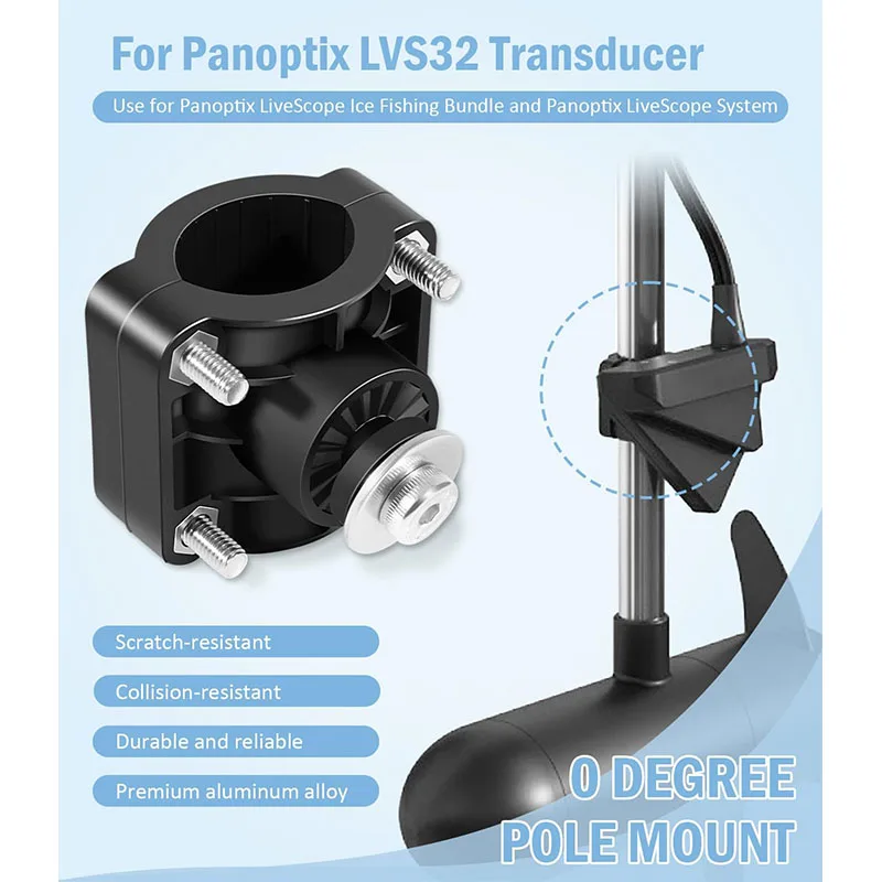 Picture 3: 010-12676-15 0 Degree Pole Mount for Garmin LiveScope Ice Fishing Bundles, LVS32 Transducer, and Panoptix LiveScope System