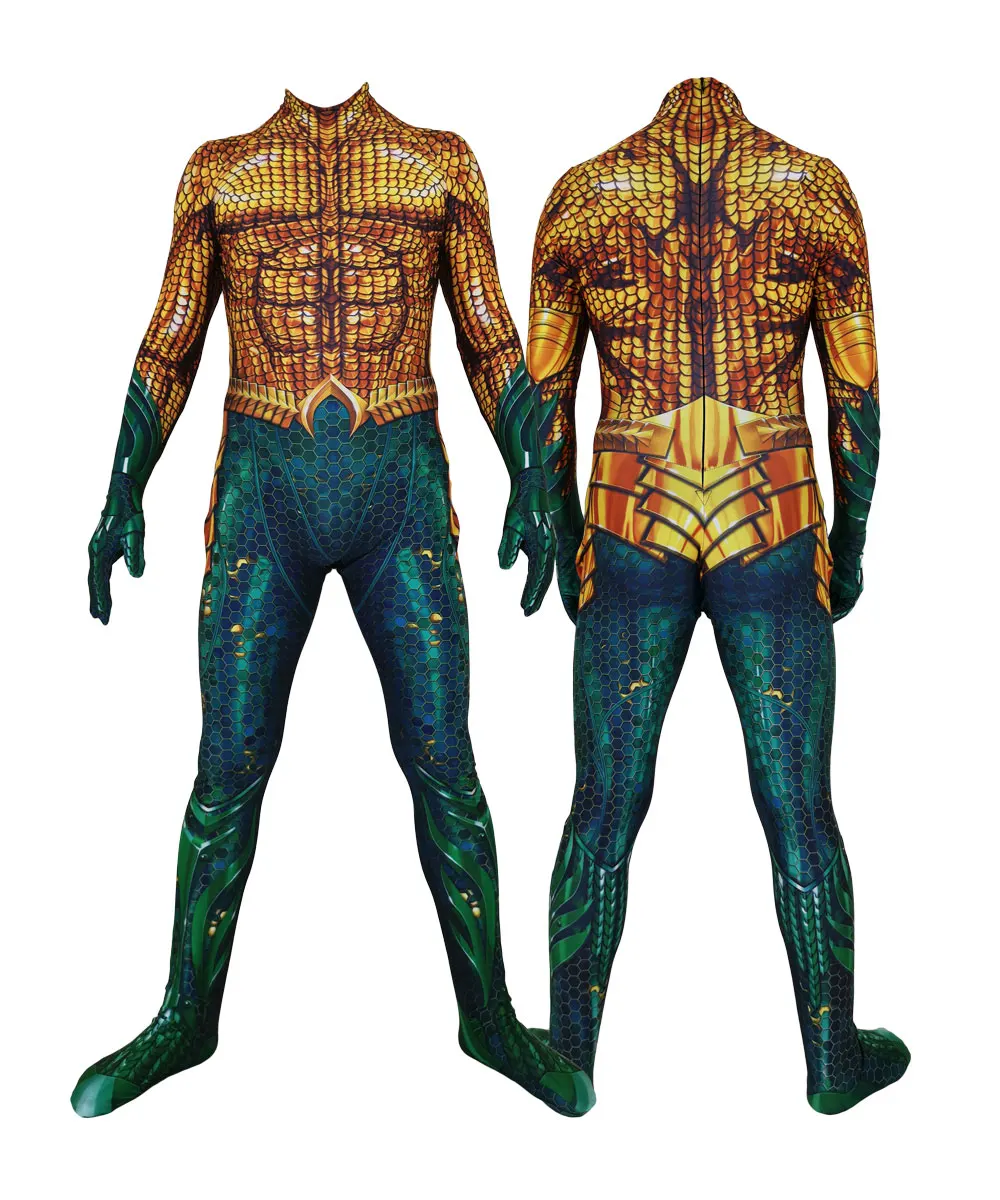 Halloween Movie Aquaman Mera Costume Cosplay Superhero Arthur Curry Orin Zentai tuta tute per bambini adulti