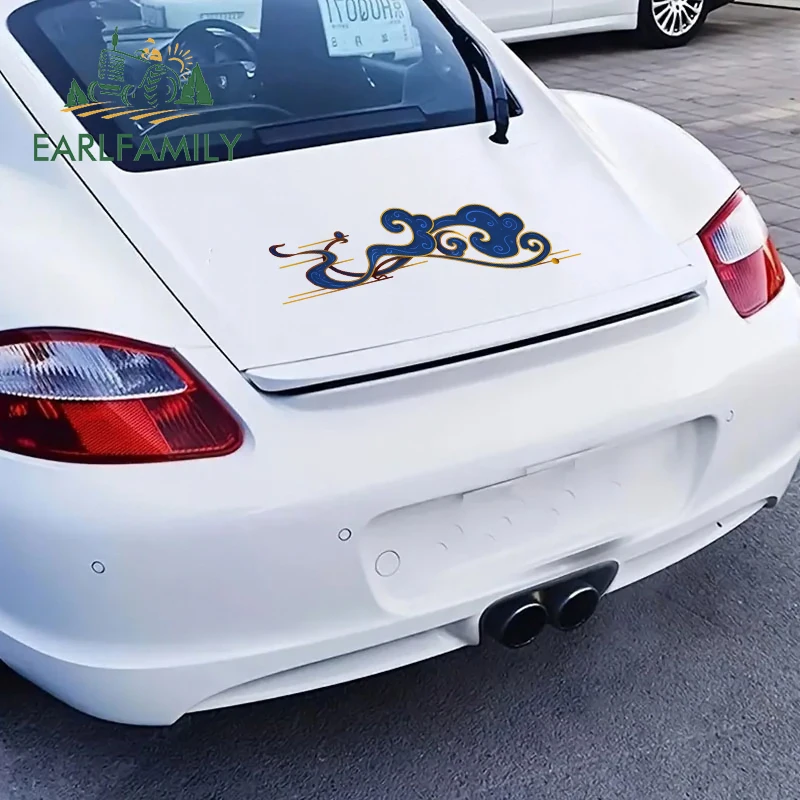 EARLFAMILY 43cm for Nimbus Cloud Car Stickers Skateboard Window Decal Occlusion Scratch Waterproof Sunscreen DIY Car Accessories