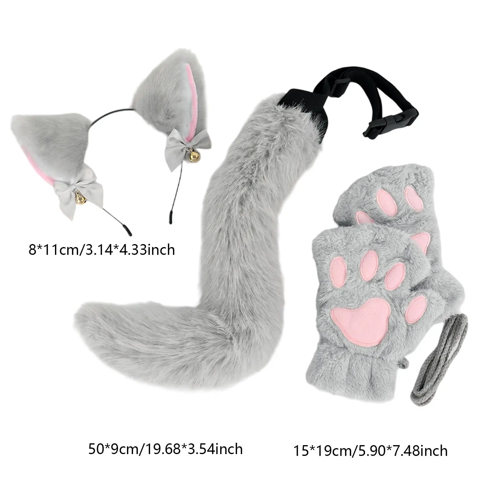 زي آذان وذيل الحيوانات لوليتا كوسبلاي فستان جميل لقضاء العطلات وحفلات تنكرية للنوادي الليلية