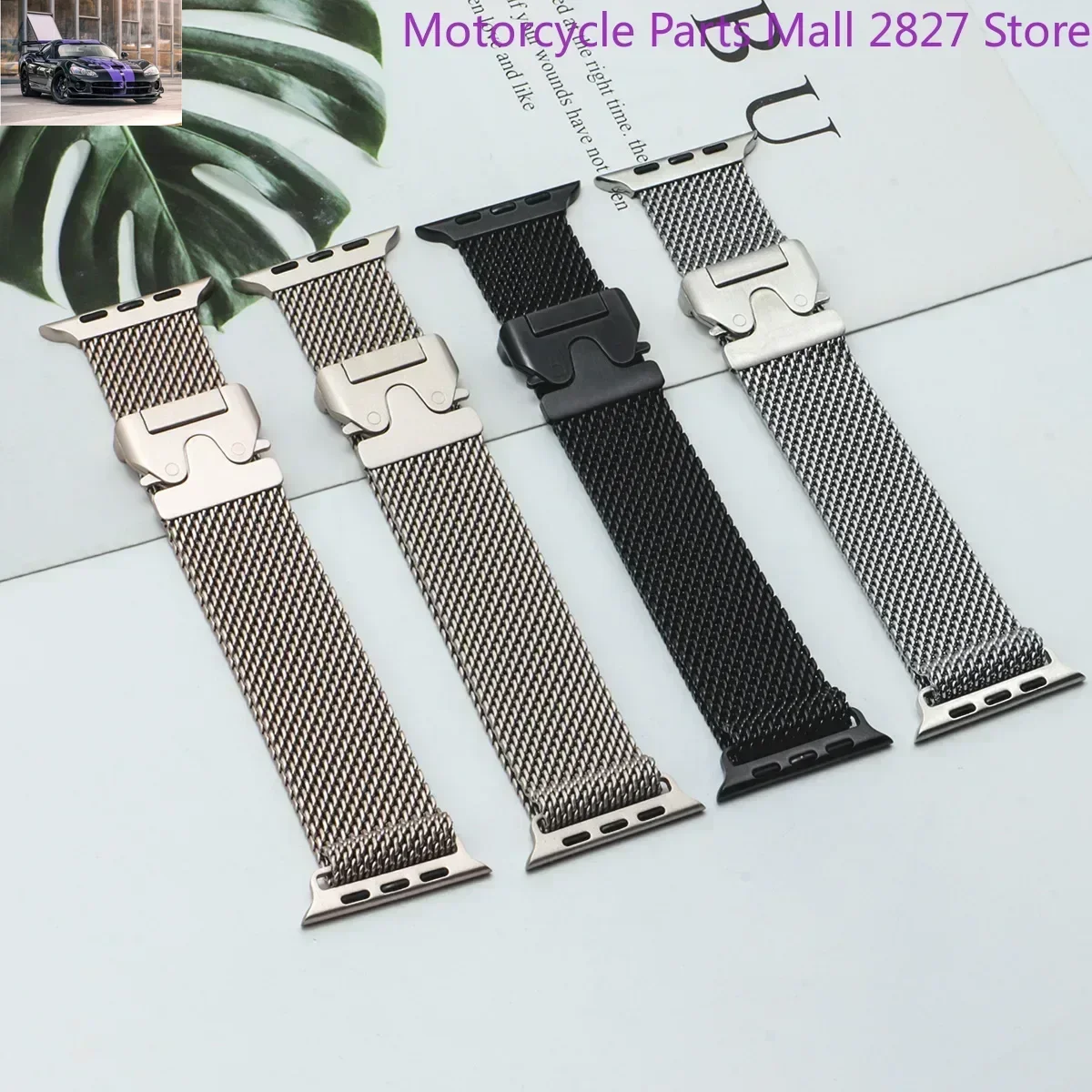 Tali jam tangan untuk Apple, tali 44mm 45mm 41mm 49mm 42mm 40mm 46mm gelang Loop Milan Correa Iwatch seri 10 9 7 8 5 6 SE ultrax