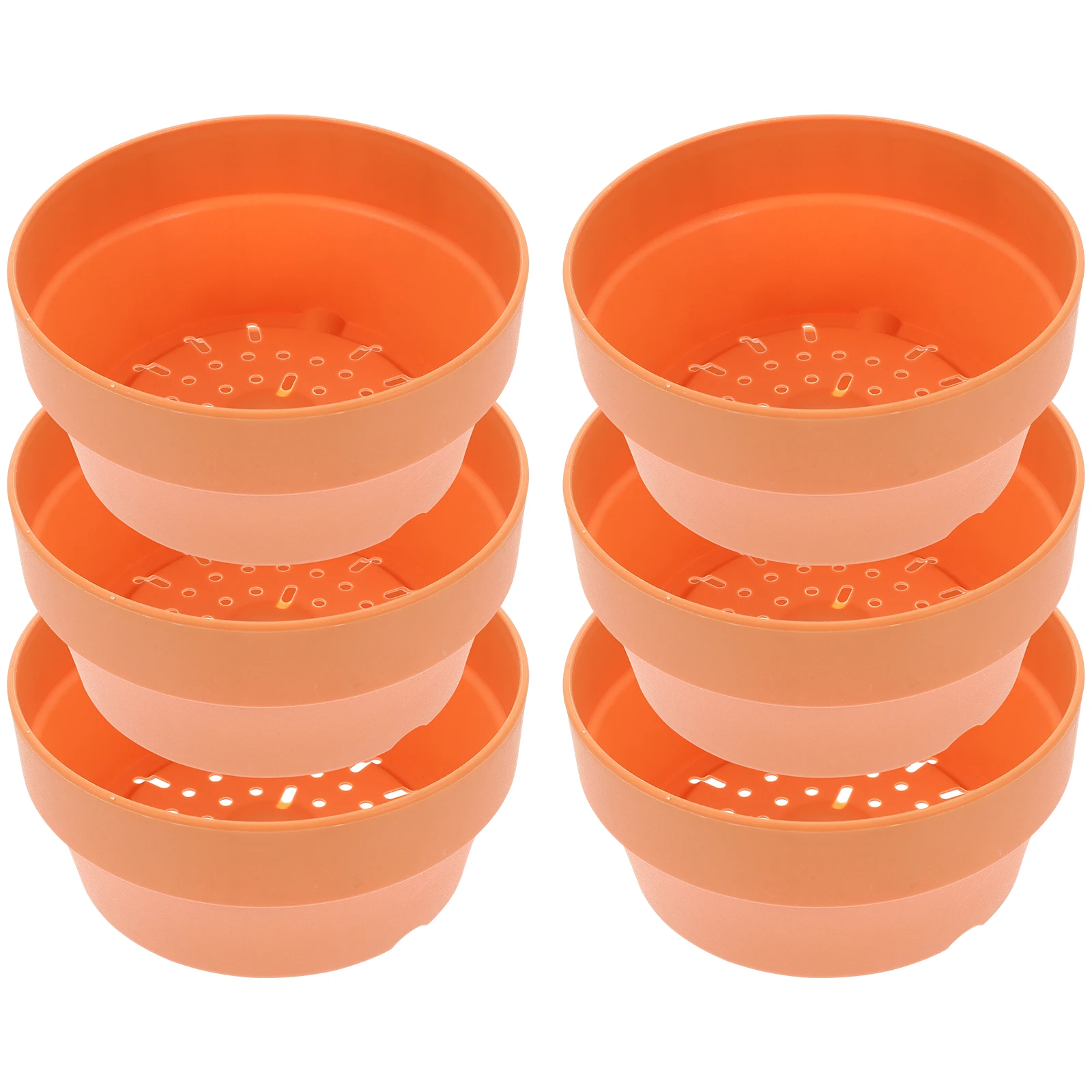 

6 Pcs Imitation Clay Flower Pot Planter Plastic Nursery Pots Outdoor Small Floral Containers Flowers Seedling