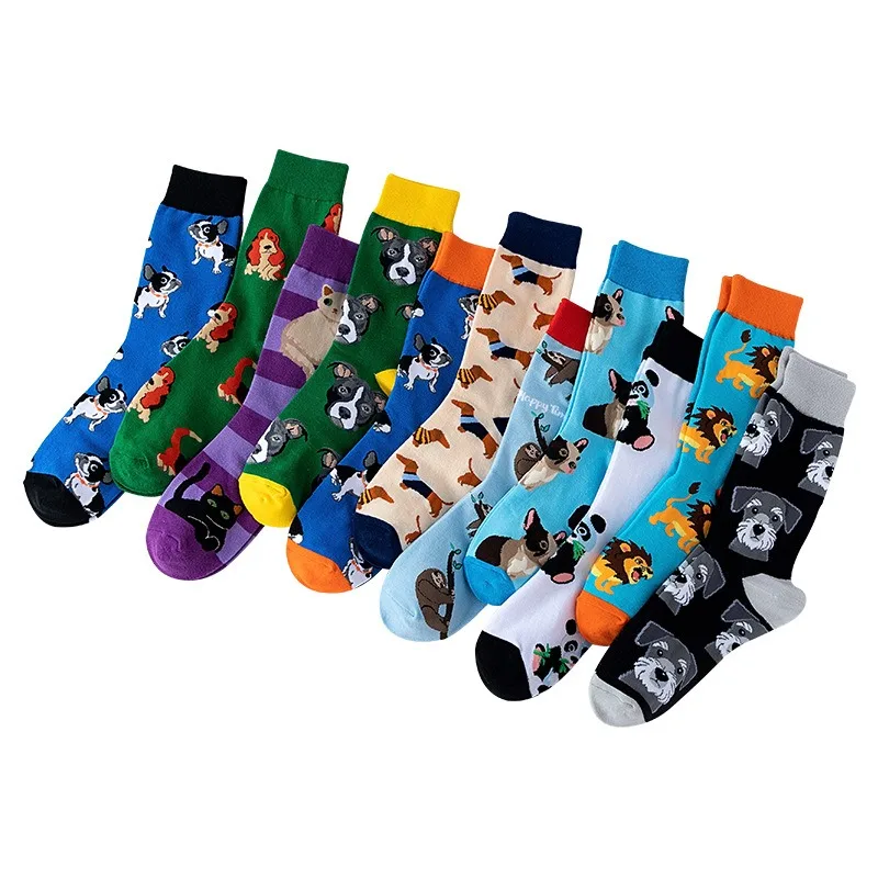 Fun Socks,Funny Socks for Men Novelty Crazy Crew Dress Socks,Cool Cute Animal Food Graphic Animal Socks