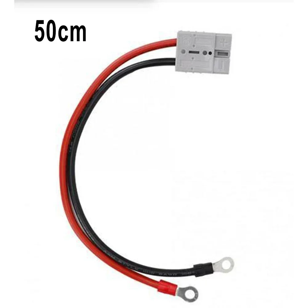 1pc 50A Connector For Anderson Plug With Wire 12AWG M8 Post Jacket Forklift Battery Charging Cable 30/50/100cm Extension Cord