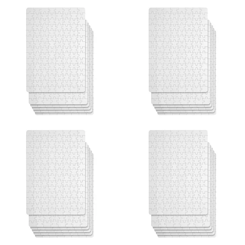 Efficient 24X Sublimation Blanks Puzzles DIY Blank Puzzle For Sublimation Transfer Thermal Transfer Heat Press Printing Crafts A