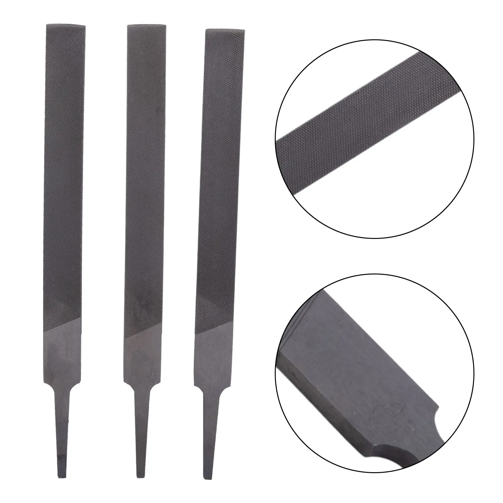 1/3/6PCS 6 Inch 150mm Steel Files Without Handle Round Half-Round Triangular Square Flat For Fitter Metalworking Woodworking