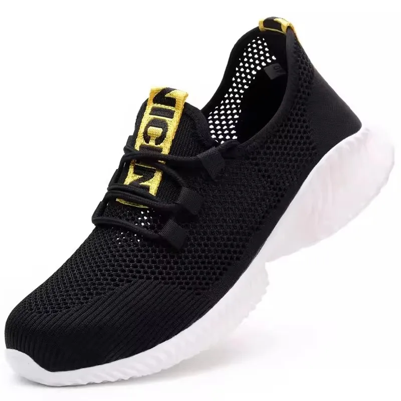 Atmungsaktive Herren-Arbeitsschuhe, Sommer-Sicherheitsschuhe, leichte Schutz-Sneaker, Sicherheitsschuhe mit Stahlkappe, pannensichere Herrenstiefel