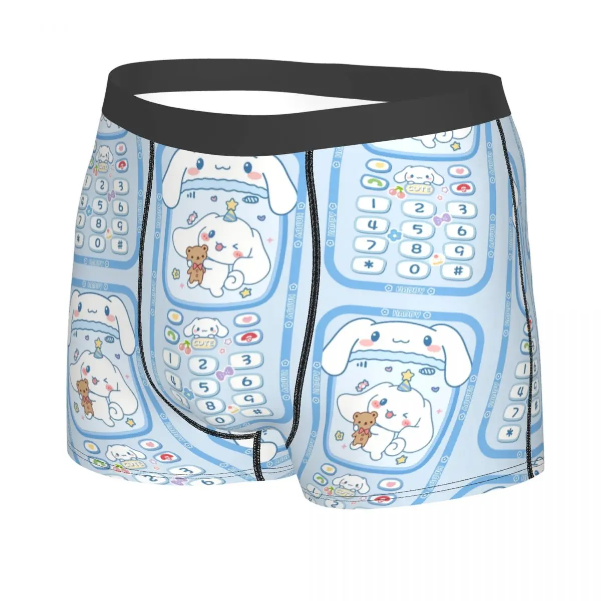 Custom Cinnamoroll Sanrio Cartoon Underwear Breathable Xina Cinnamon Dog Boxer Briefs Shorts Panties Soft Underpants For Male