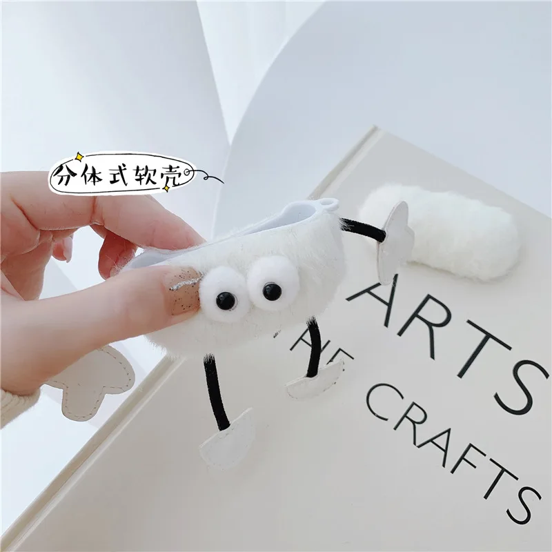 Cute Black White Coal Balls Case for AirPods 4 Airpod 1 2 3 Pro Pro2  Bluetooth Earbuds Charging Box Protective Earphone Cover
