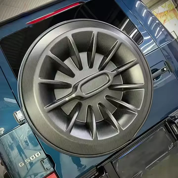 고품질 드라이 카본 휠 커버 스페어 타이어 커버 메르세데스 벤츠 G 클래스 W463 W463A W464 G350 G400 G500 G63용