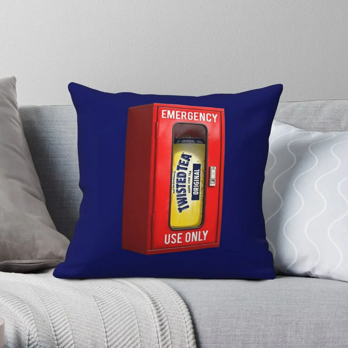Twisted Tea Fire Extinguisher Pillowcase Polyester Linen Velvet Creative Zip Decor Pillow Case Room Cushion Cover