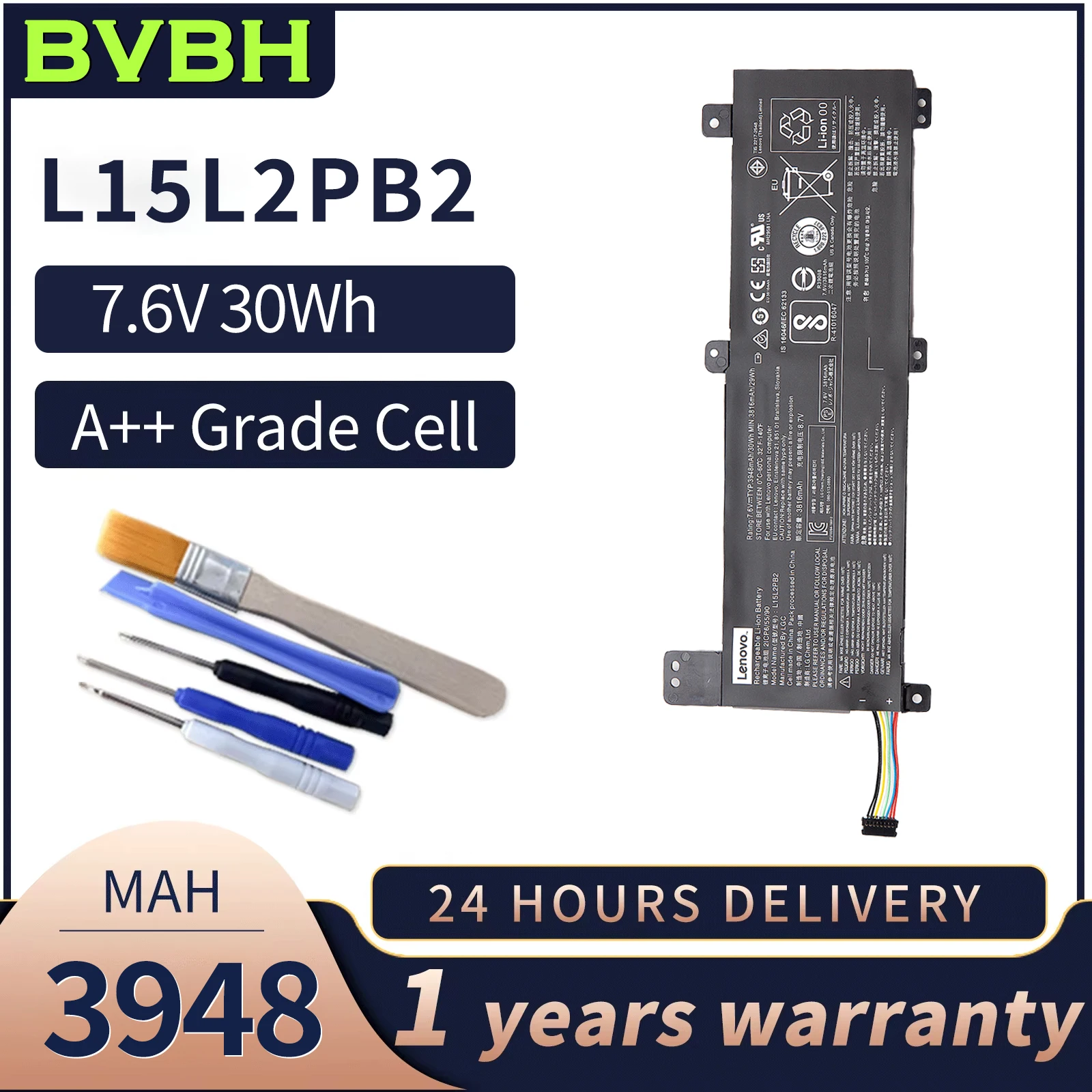 

BVBH New L15L2PB2 Battery 310-14IKB For Lenovo IdeaPad 310-14ISK IdeaPad 310-14IKB,310-14ISK IdeaPad L15L2PB3,L15M2PB2
