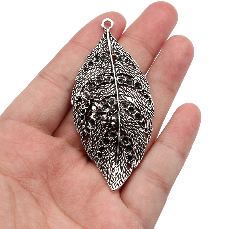 

10Pcs Zinc Alloy Tibetan Silver Leaves Pendant Vintage Tree Leaf Charms for DIY Necklace Bracelet Jewelry Craft Making Supplies