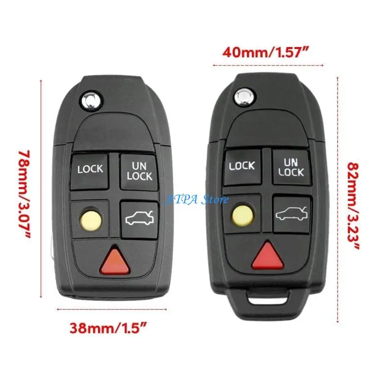 U13C 5 Button Remote Protector Practical 5 Folding Case for Vehicle